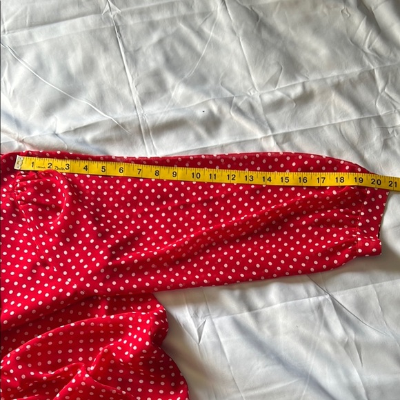 Tommy Hilfiger Red 3/4 Sleeve Blouse with Peter Pan Collar - Picture 3 of 6